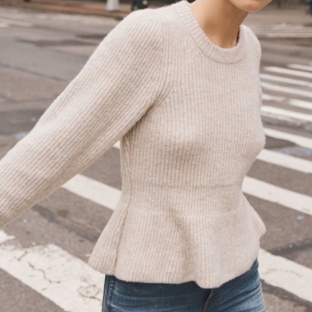Madewell Pullover Peplum Sweater